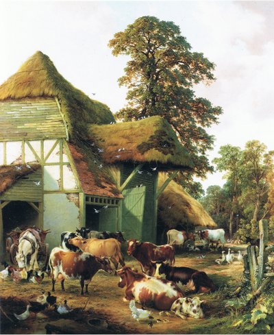 Een boerderij in Kent door Thomas Sidney Cooper